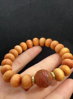 厂家陈化崖柏陈化料手串算盘手链男女佛珠单圈情侣饰品文玩