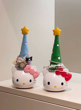 圣诞哈喽Kitty首饰架展示架发绳手链手串收纳架玄关首饰架小摆件