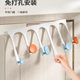 Door rear hook without punching door back storage coat hook bedroom bathroom clothes traceless storage rack
