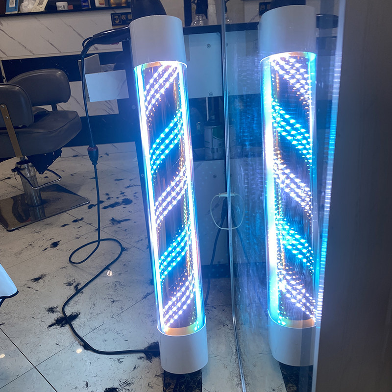 2025新款LED美发转灯旋转高亮半圆挂墙门头发廊理发店标志灯广告,淘宝优惠券,粉丝福利购,淘宝优惠卷