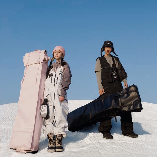 uhznus有司滑雪板包带轮可托运防水干湿分离大容量耐磨单板滑雪包 - 图1
