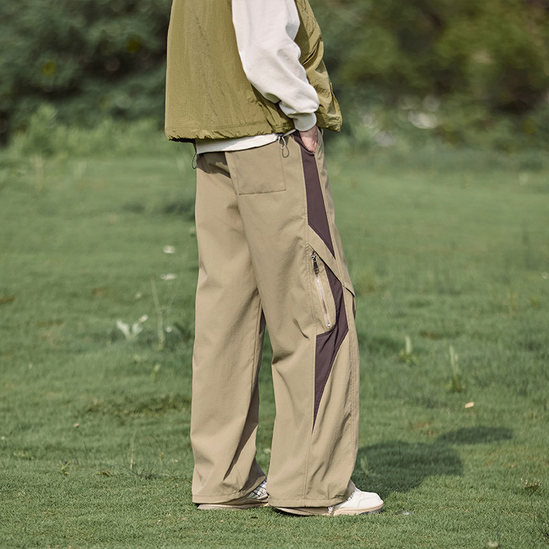 回力美式拼接工装伞兵裤男士秋冬季2026新款加绒厚休闲冲锋长裤子,淘宝优惠券,粉丝福利购,淘宝优惠卷