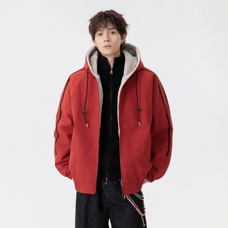 回力仿兔绒连帽棉衣男冬季2025新款加绒加厚保暖棉服工装棉袄外套,淘宝优惠券,粉丝福利购,淘宝优惠卷