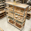 Log aluminum profile tableware island display cabinet ceramic ware tea set home store floor display shelf