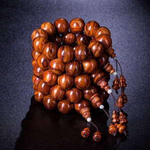 沐恩海南黄花梨手串虎斑纹老料糠梨佛珠纹理清晰20MMx12颗