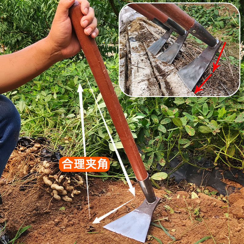 锰钢小锄头种菜家用农用挖地翻松土开荒神器除草农具工具大全锄草