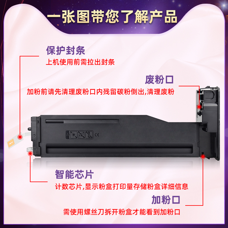 m437n粉盒HP333A通用惠普LaserJet MFP复印机M437n碳粉盒M437dn打印墨盒nda粉筒硒鼓7ZB19A耗材20A磨粉21A合-图1