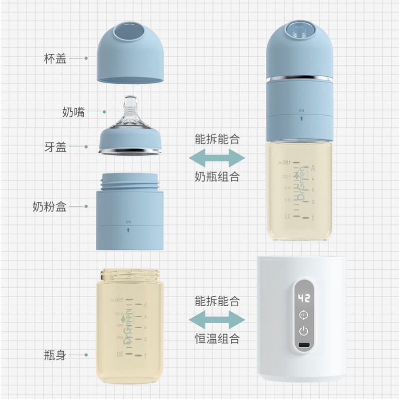 格林博士新生婴儿保温PPSU奶瓶加热恒温速冲夜奶神器宝宝防胀气 - 图0