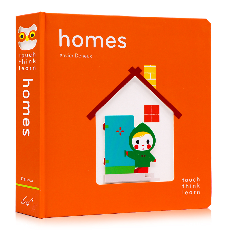Touch Think Learn系列3册 小手摸摸全知道 房屋Homes小动物Little Critters动物宝宝Baby Animals 英文原版绘本 Xavier Deneux