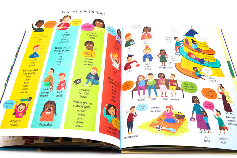 Usborne 近义词图解图画书 精装大开 Big Picture Thesaurus 英文原版绘本 儿童词库 英语写作指南 趣味插图学习工具书