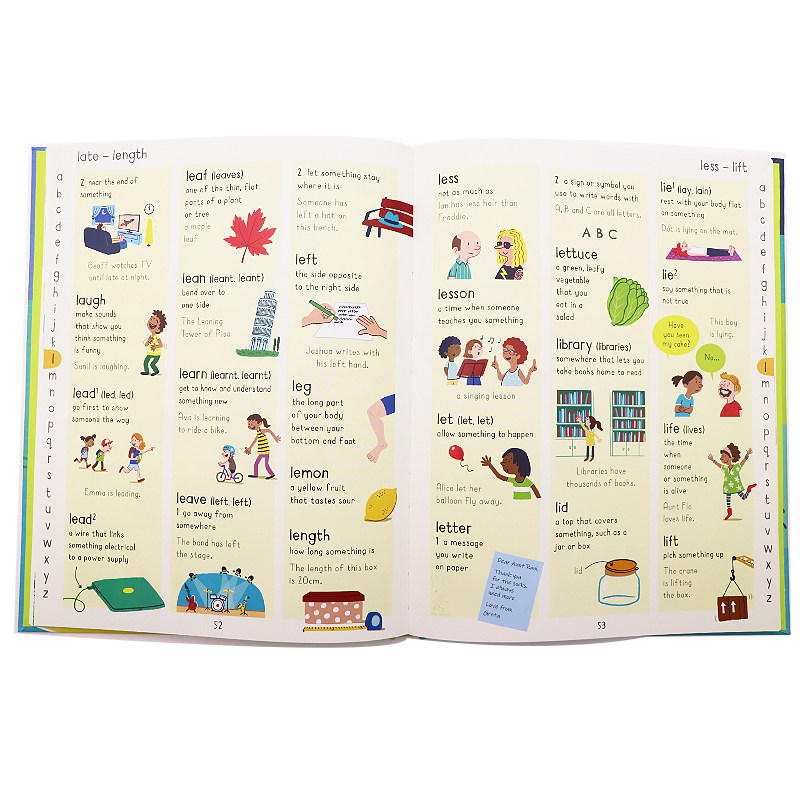 Usborne 儿童英语图解词典 英文原版 The Usborne Picture Dictionary 含1200+单词 基础英语语法 数字星期颜色常用词 进口原版