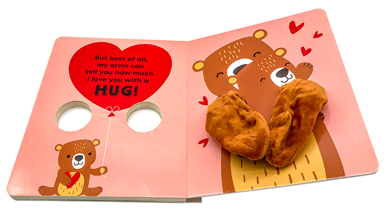 英文原版绘本 抱抱我 小熊手指偶书 Hug Me Little Bear: Finger Puppet Book 父爱母爱 幼儿英语启蒙手指偶书玩具书 撕不烂纸板书