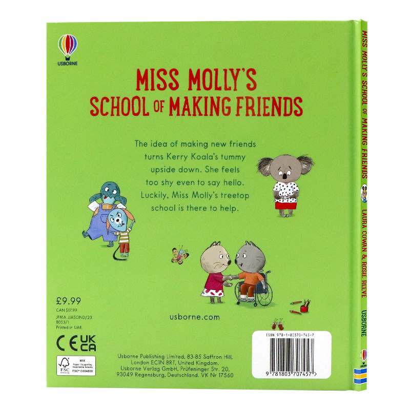 如何交朋友英文原版绘本 Miss Molly's School of Makng Friends 莫莉小姐的礼仪学校学习交友探索友谊儿童知识生活百科图画书