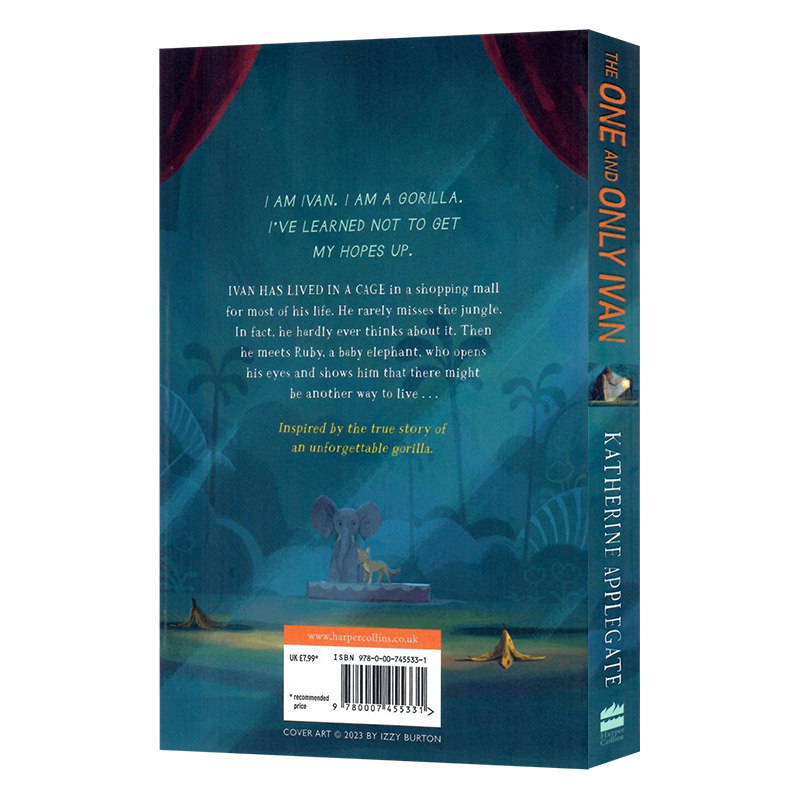 The One and Only Ivan 独一无二的伊凡纽伯瑞金奖儿童文学小说 英文原版动物与人之间温情故事 进口正版书籍中小学生课外阅读