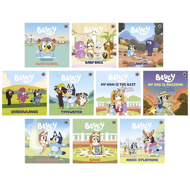 布鲁伊绘本10册 英文原版 Bluey 小蓝狗 儿童卡通动画故事图画书 培养好习惯英语启蒙读物 国际艾美儿童奖ABC和BBC联合推出动画片