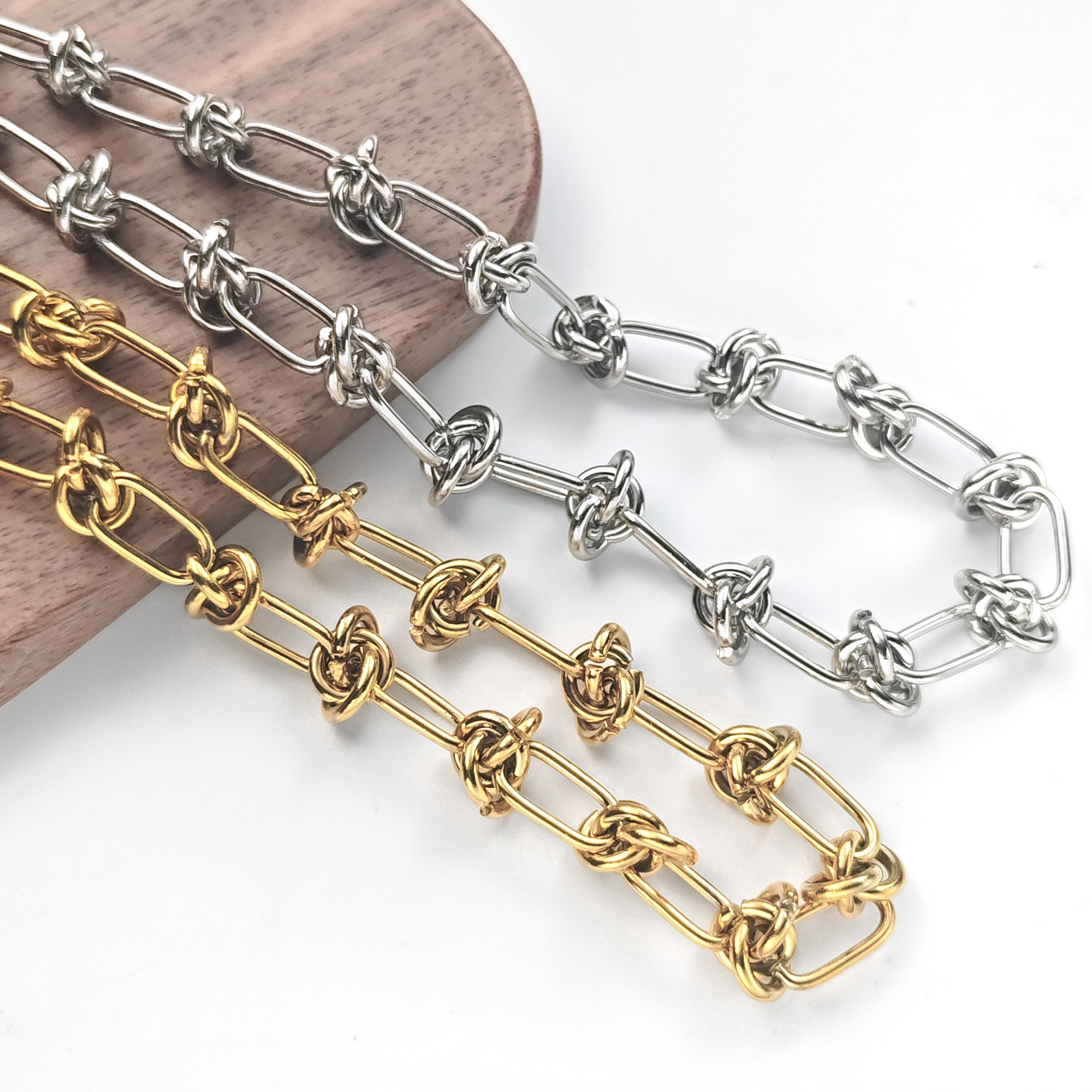 钢本饰品 不锈钢打结链diy个性粗项链精工电解链条时尚手链配件链,淘宝优惠券,粉丝福利购,淘宝优惠卷