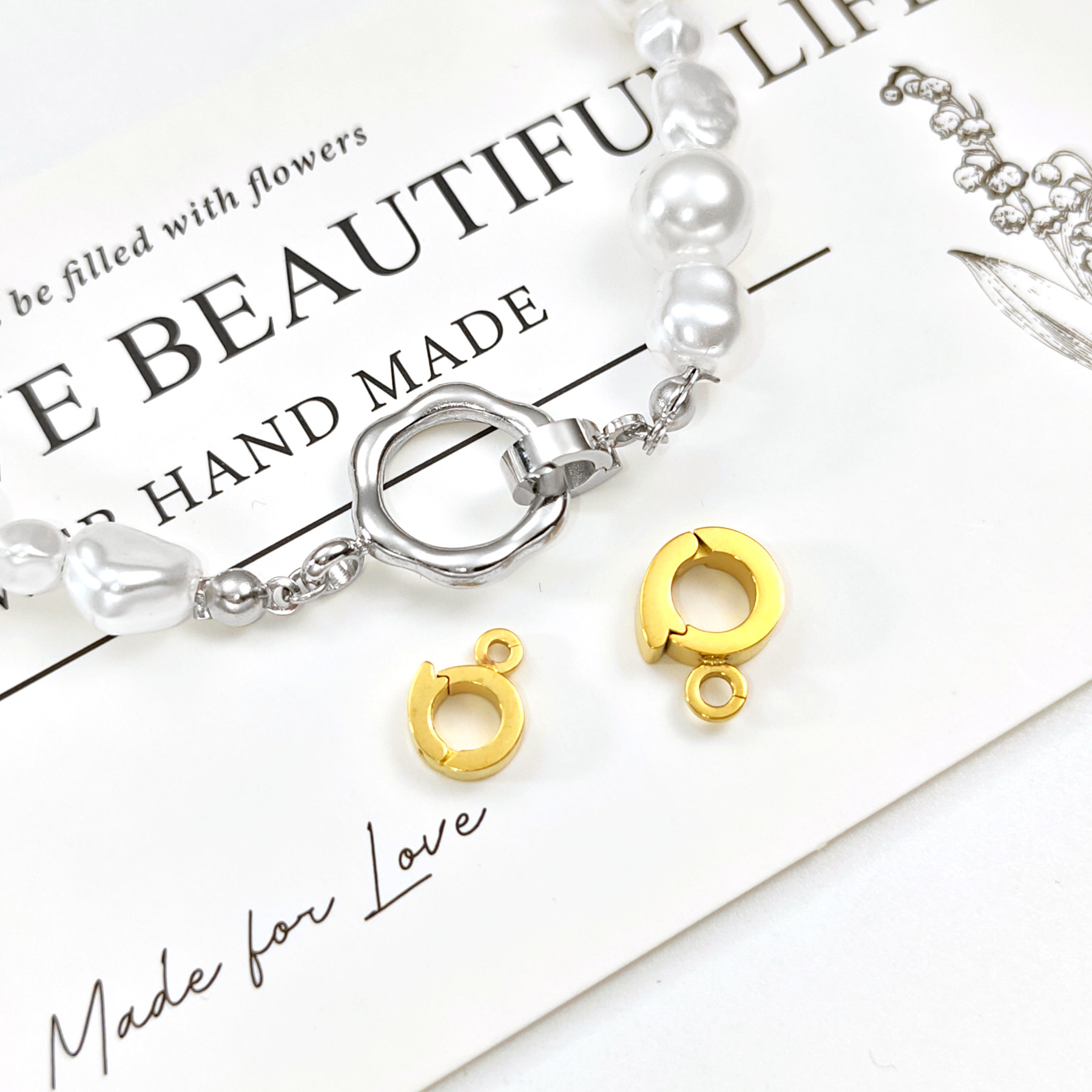 钢本饰品 316钛钢万能扣DIY珍珠手链项链扣钛钢扣真空镀金百搭扣,淘宝优惠券,粉丝福利购,淘宝优惠卷