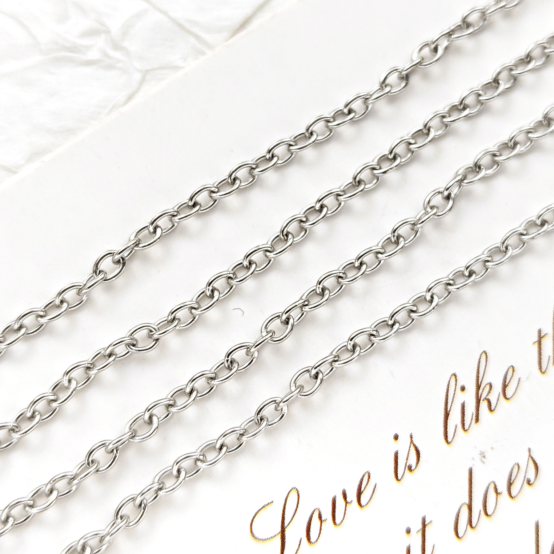 钢本饰品 不锈钢圆十字链DIY手链项链基础配件手工O型链箱包链条,淘宝优惠券,粉丝福利购,淘宝优惠卷