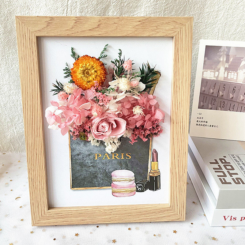 永生花DIY立体相框干花贴画材料包手工活动套创意沙龙餐装饰摆台,淘宝优惠券,粉丝福利购,淘宝优惠卷