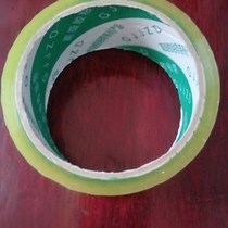 Transparent Yellow Tape Seal Box Express N Packaged Glue Gelatine Bandwidth Adhesive Tape Packaging Solid with paper single roll through new