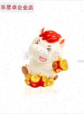 2026马年小福马摆件国潮v可爱树脂生肖马蛋糕装饰车载饰品新年礼.