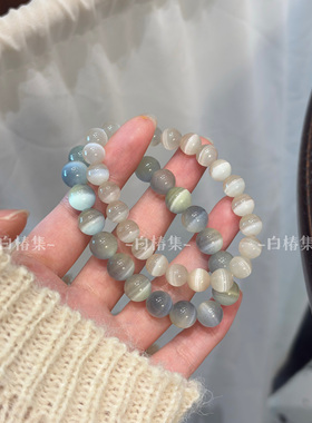 超温柔的猫眼手串~叠戴太美啦