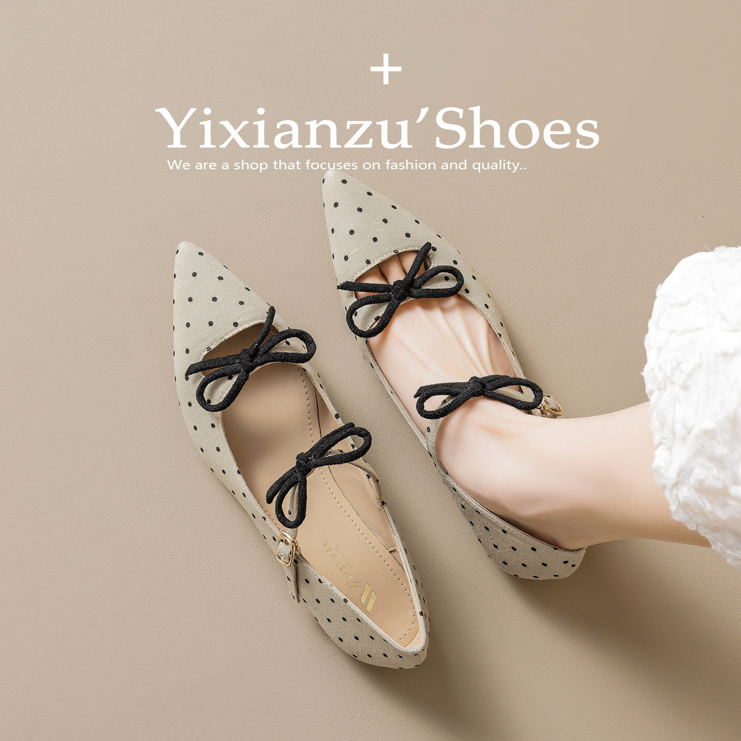 2026新款法式甜美风尖头波点玛丽珍鞋女平底蝴蝶结软底不累脚单鞋,淘宝优惠券,粉丝福利购,淘宝优惠卷