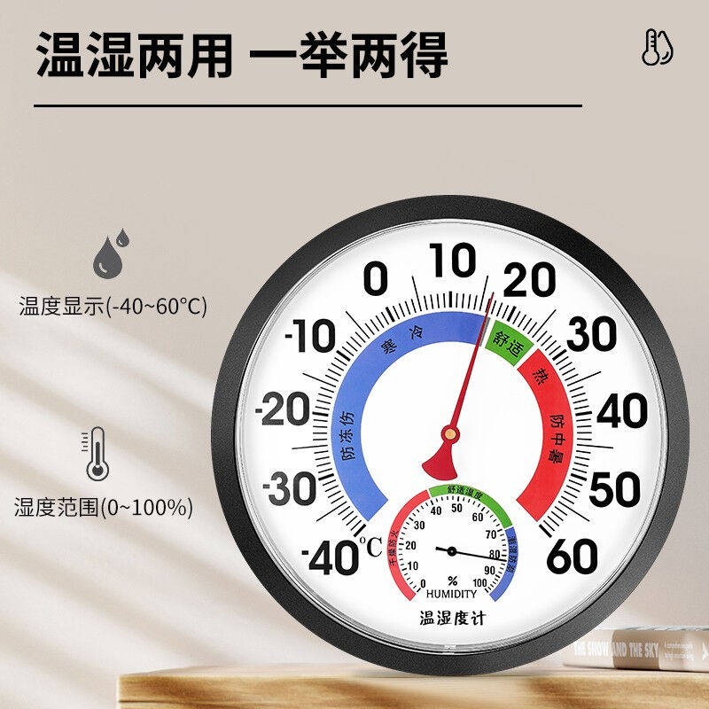 三印（SANYWUN）室内大表盘悬挂式温湿度计家用温湿度表客厅实验 - 图1