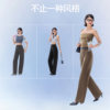 Ice skin sun protection slim yoga straight leg pants for petites
