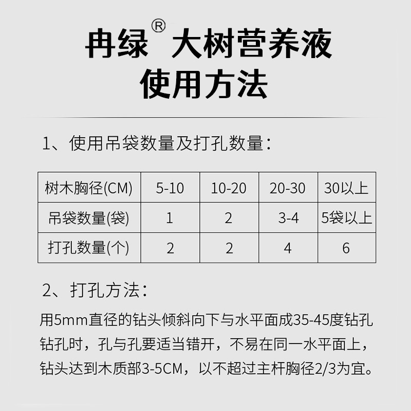 树木营养液吊针液果树通用型移栽树苗生根剂大树营养液输液袋 - 图2