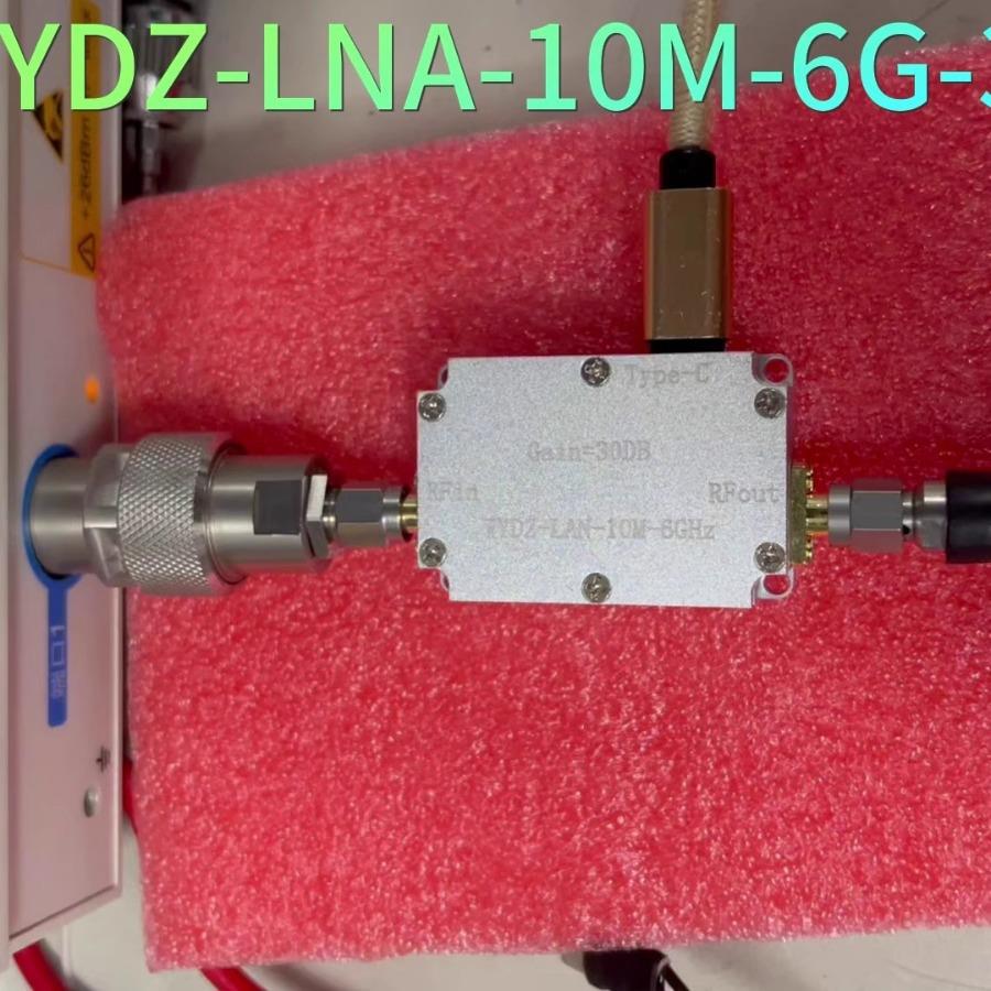 高平坦度接收放大器 10M-6GHz 增益30DB 射频驱动 hackrf one接收 - 图0