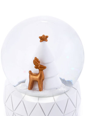 【限量特卖】JARLL赞尔圣诞小鹿水晶球摆件送情侣男女生创意礼物