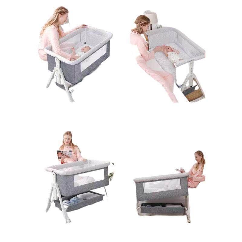 婴儿床可移动摇篮床便携式可折叠多功能bb床新生儿宝宝床拼接大床,淘宝优惠券,粉丝福利购,淘宝优惠卷