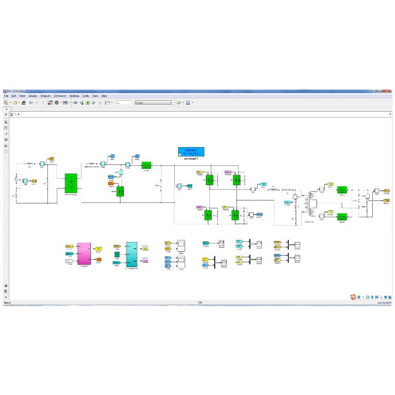 单相Boost PFC+全桥LLC串联谐振开关电源Matlab/Simulink仿真模型 - 图3