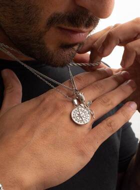 Chain men man gold Necklace Star Gift Design Jewelry Punk