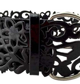 三条Y002镂空pu皮腰带腰封女 women pu leather dress belt belts