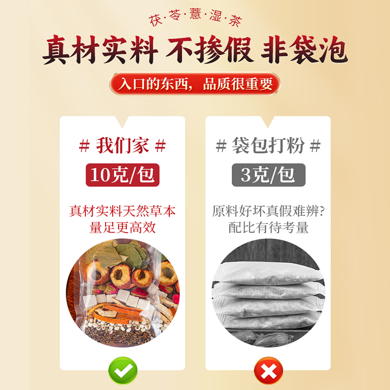 茯苓薏湿茶山楂荷叶陈皮玫瑰花祛养生茶包排茶油湿气体内湿脂寒油