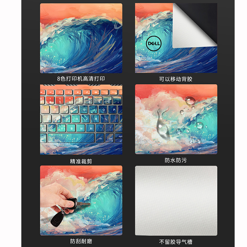 适用2025款华硕ASUS Zenbook A14笔记本UX3407外壳贴膜Zenbook S16/S14贴纸S3607Q电脑图案定制全套保护贴膜 - 图1