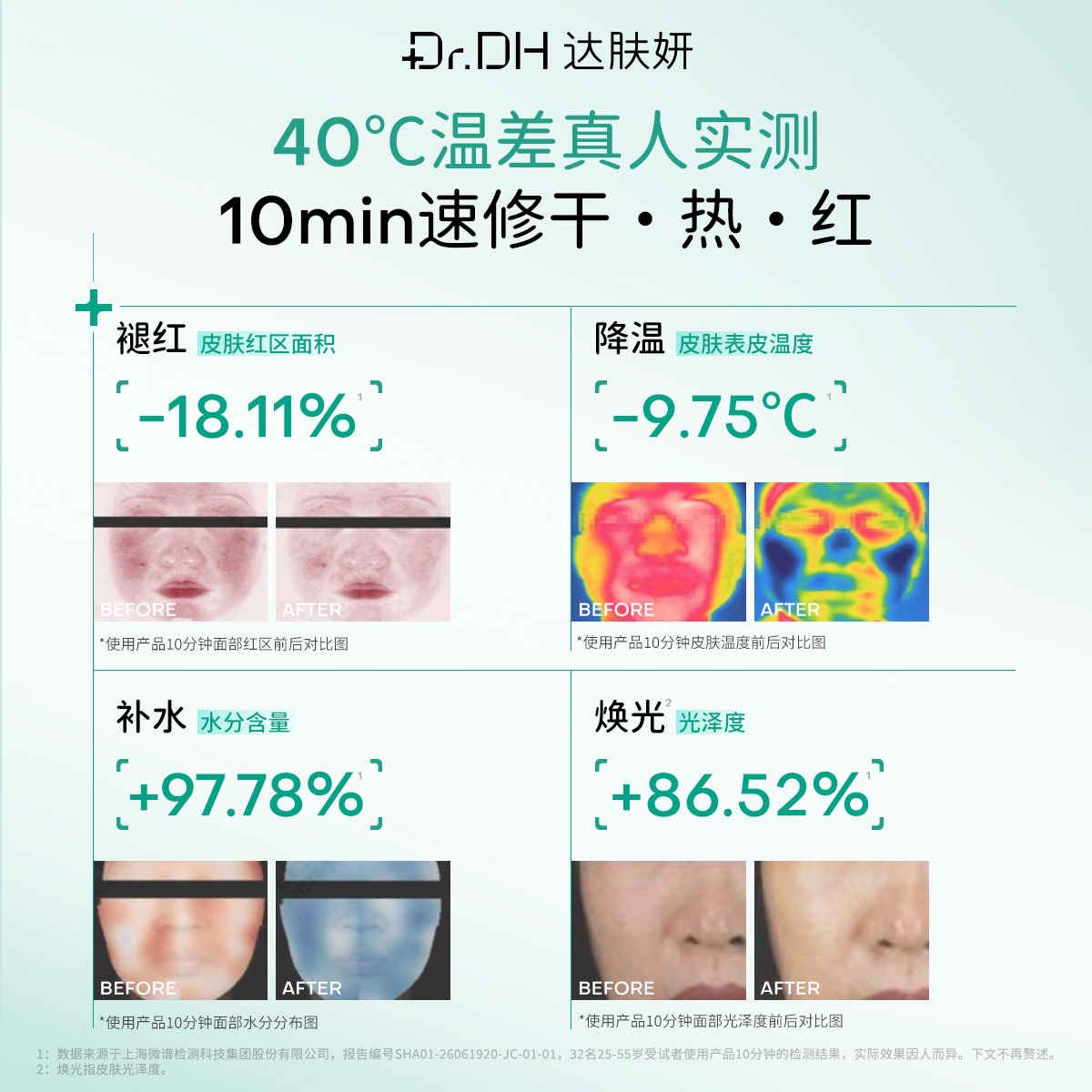 达肤妍b5面膜补水保湿温和舒缓修护敏感贴片面膜男女旗舰店正品