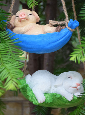 庭院秋千仿真入户花园景观摆件