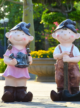 卡通风门口商场欢迎园林景观雕塑