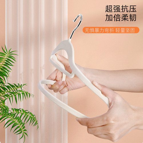 透光植绒衣架防滑无痕家用衣柜挂衣收纳整理师推荐防肩角衣撑衣挂 - 图3