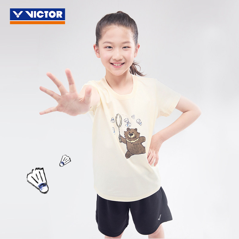 victor胜利威克多羽毛球服2025新运动短袖T恤儿童款速干吸湿透气,淘宝优惠券,粉丝福利购,淘宝优惠卷