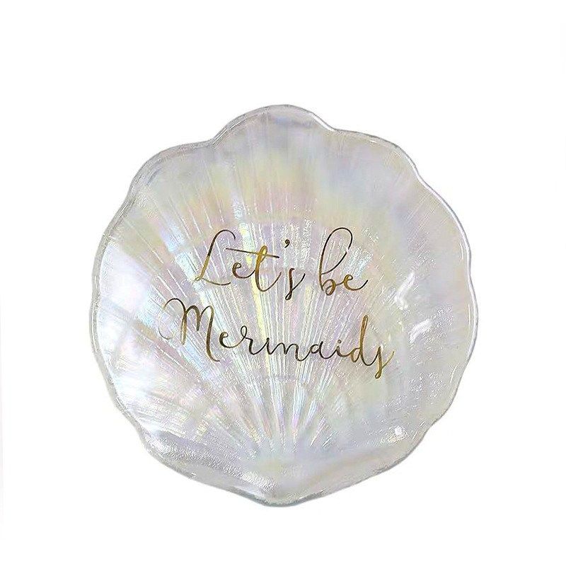 厂家直供创意幻彩贝壳盘子首饰碟盘玻璃碟子美甲拍照小盘收纳,淘宝优惠券,粉丝福利购,淘宝优惠卷