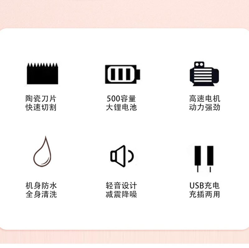 亚马逊婴儿防水理发器静音剃头发剪儿童剃发胎毛宝宝幼新生电推子,淘宝优惠券,粉丝福利购,淘宝优惠卷