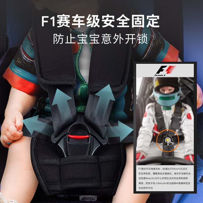 安全座椅汽车 0-3-4-12岁宝宝车载 萌兔王子汽车座椅