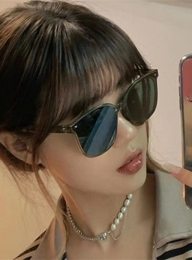 折叠墨镜女高级感ins超轻防晒网红夏季圆脸显瘦太阳镜2023年新款