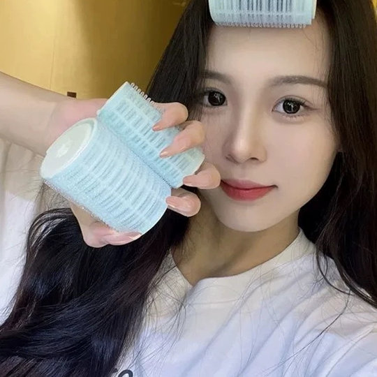 Curler bangs with air styling