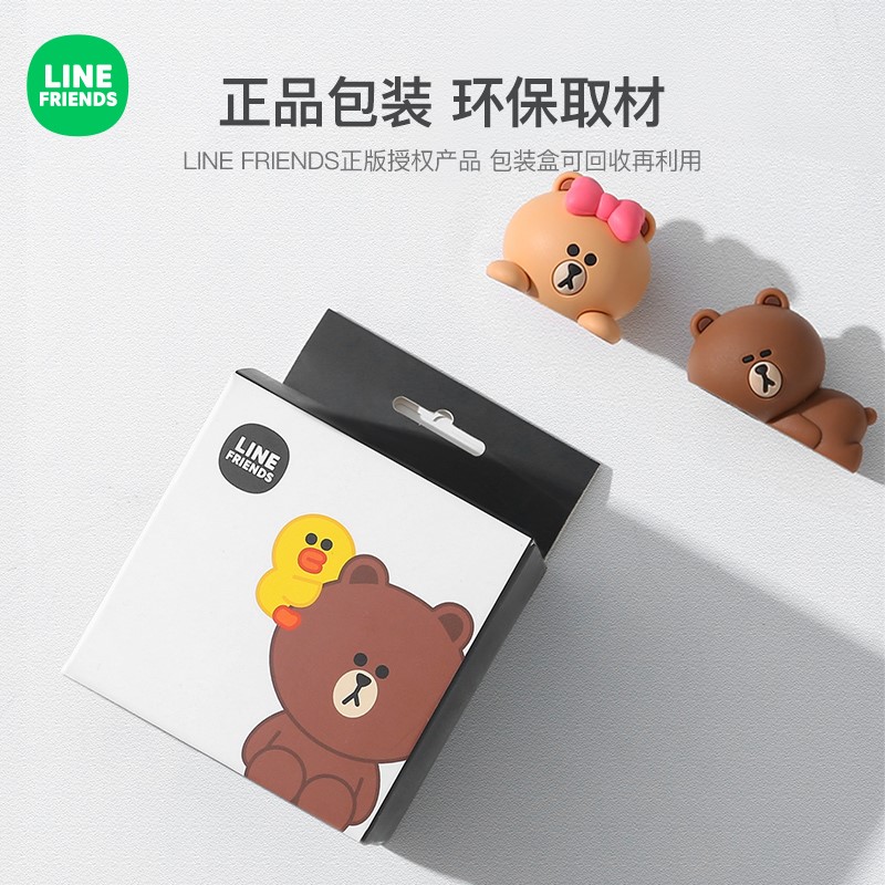 LINE FRIENDS布朗熊可爱汽车中控台装饰品网红车内饰品车载小摆件-图3