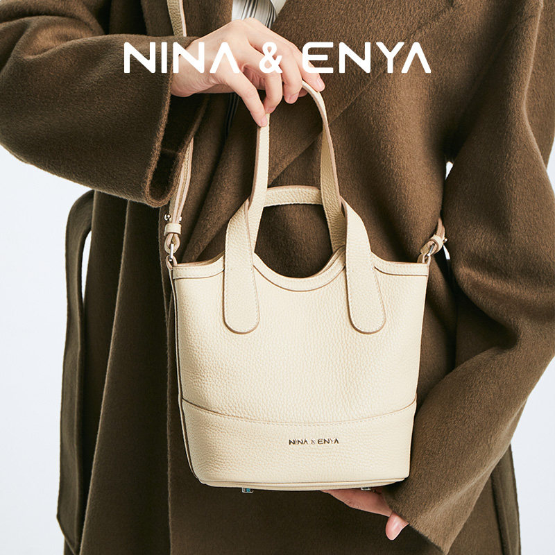nina enya中号吊篮系列女款水桶包 NINAENYA女士包袋